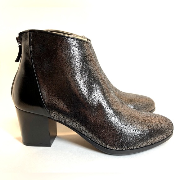Homers Artisan Metallic Leather Ankle Boots Size 12M (EU 43) Made in Spain - Picture 1 of 8